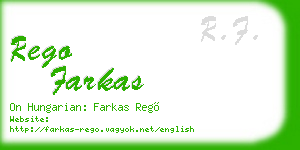 rego farkas business card